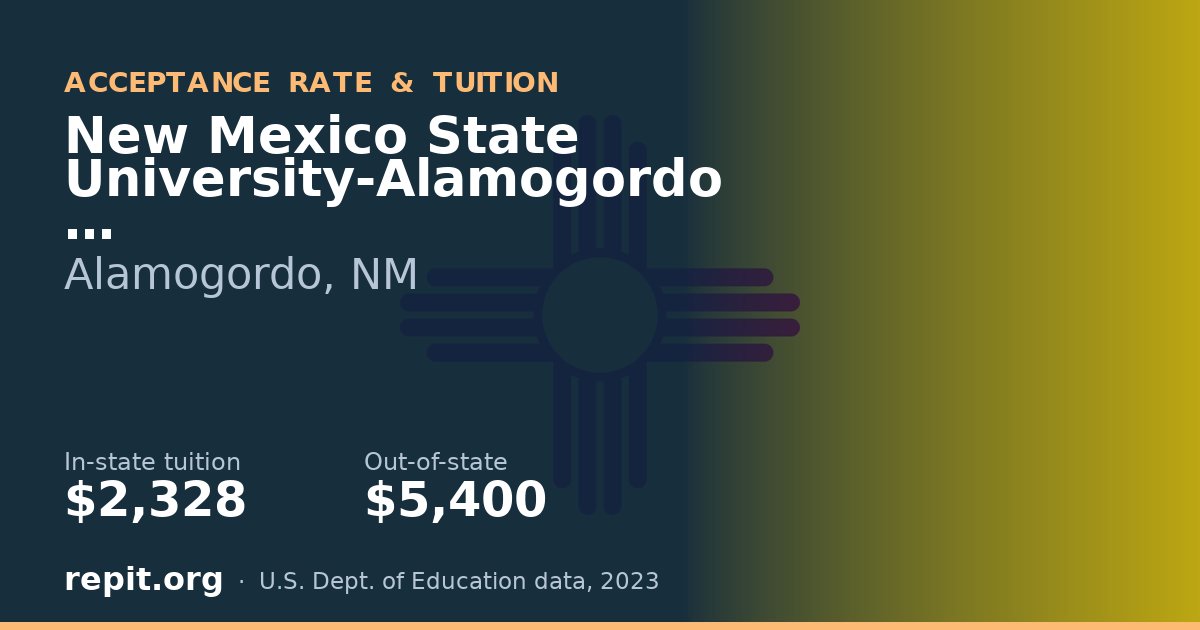 New Mexico State University-Alamogordo — tuition $2,328 in-state, $5,400 out-of-state