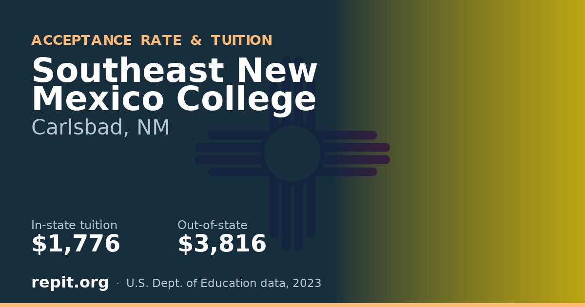 Southeast New Mexico College — tuition $1,776 in-state, $3,816 out-of-state