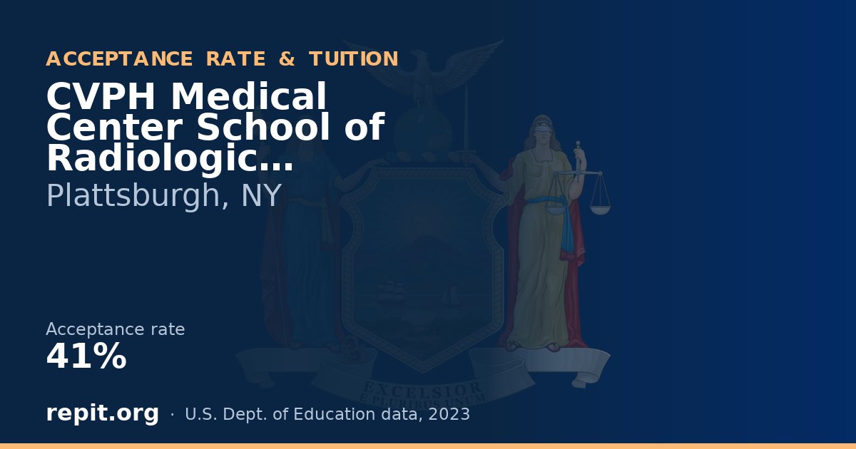 CVPH Medical Center School of Radiologic Technology — acceptance rate 41%