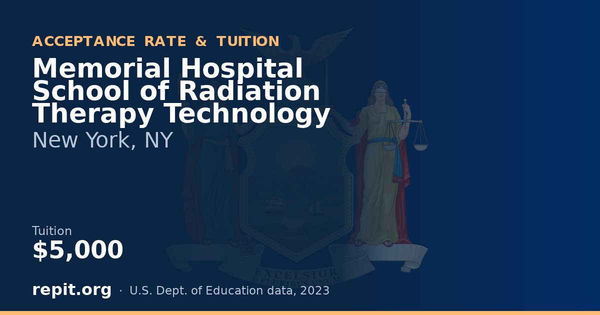 Memorial Hospital School of Radiation Therapy Technology — tuition $5,000