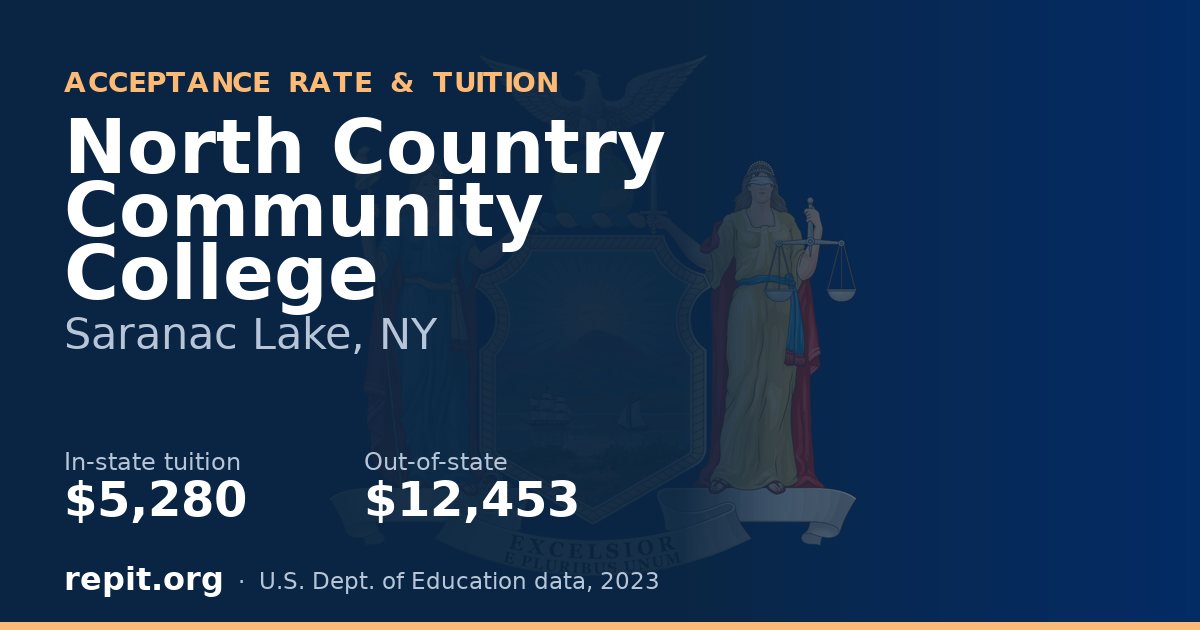 North Country Community College — tuition $5,280 in-state, $12,453 out-of-state