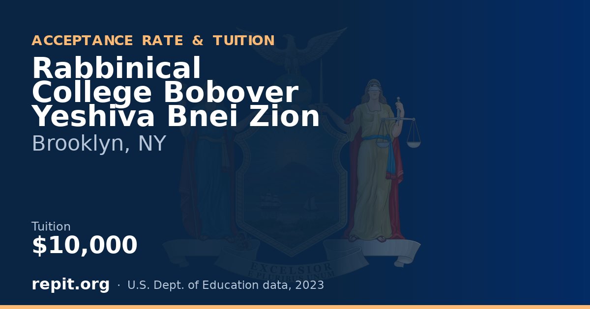 Rabbinical College Bobover Yeshiva Bnei Zion — tuition $10,000