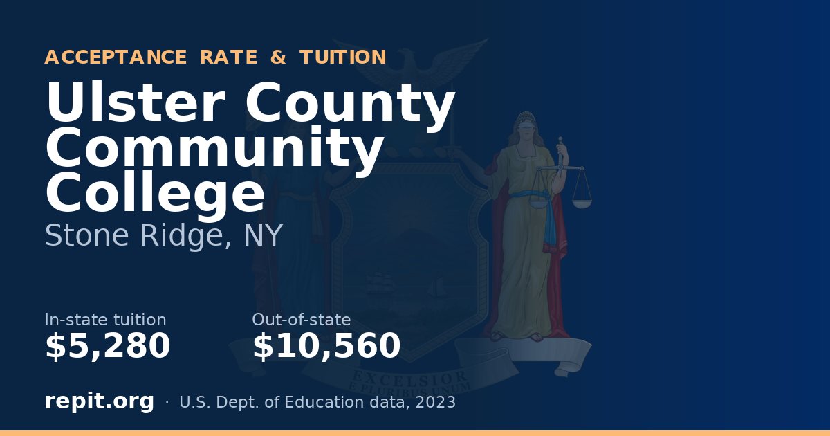 Ulster County Community College — tuition $5,280 in-state, $10,560 out-of-state