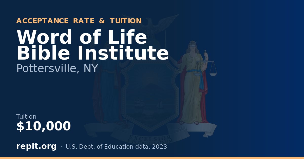 Word of Life Bible Institute — tuition $10,000