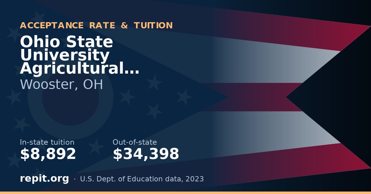 Ohio State University Agricultural Technical Institute — tuition $8,892 in-state, $34,398 out-of-state