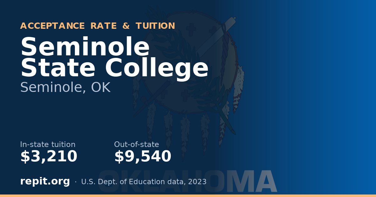 Seminole State College — tuition $3,210 in-state, $9,540 out-of-state