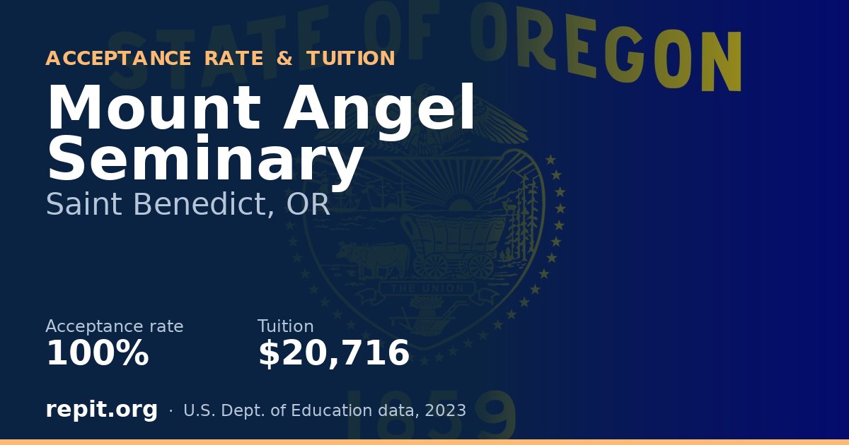 Mount Angel Seminary — acceptance rate 100%, tuition $20,716