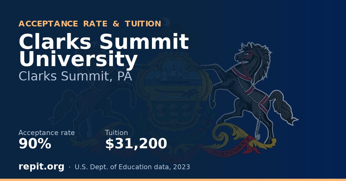 Clarks Summit University — acceptance rate 90%, tuition $31,200