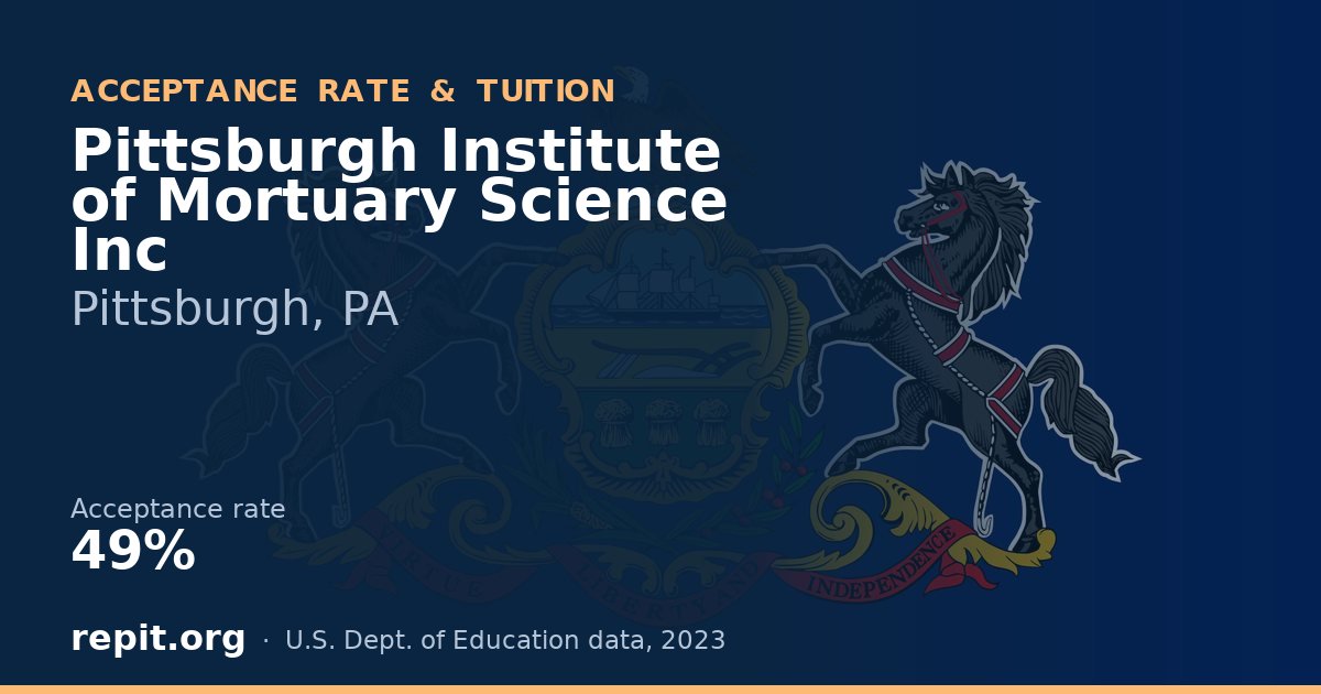 Pittsburgh Institute of Mortuary Science Inc — acceptance rate 49%