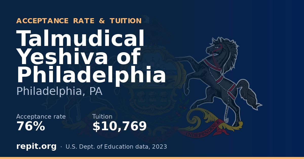 Talmudical Yeshiva of Philadelphia — acceptance rate 76%, tuition $10,769