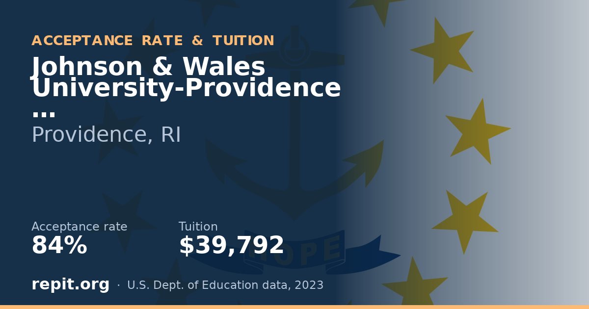 Johnson & Wales University-Providence — acceptance rate 84%, tuition $39,792