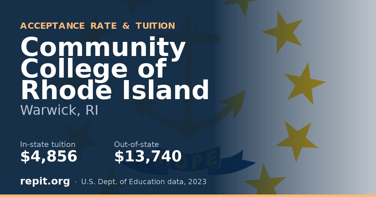 Community College of Rhode Island — tuition $4,856 in-state, $13,740 out-of-state