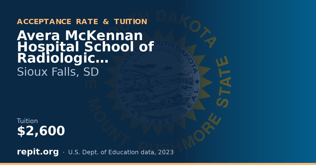 Avera McKennan Hospital School of Radiologic Technology — tuition $2,600