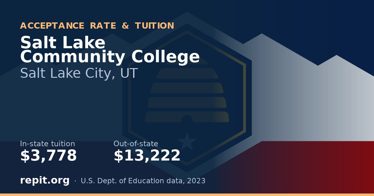 Salt Lake Community College — tuition $3,778 in-state, $13,222 out-of-state
