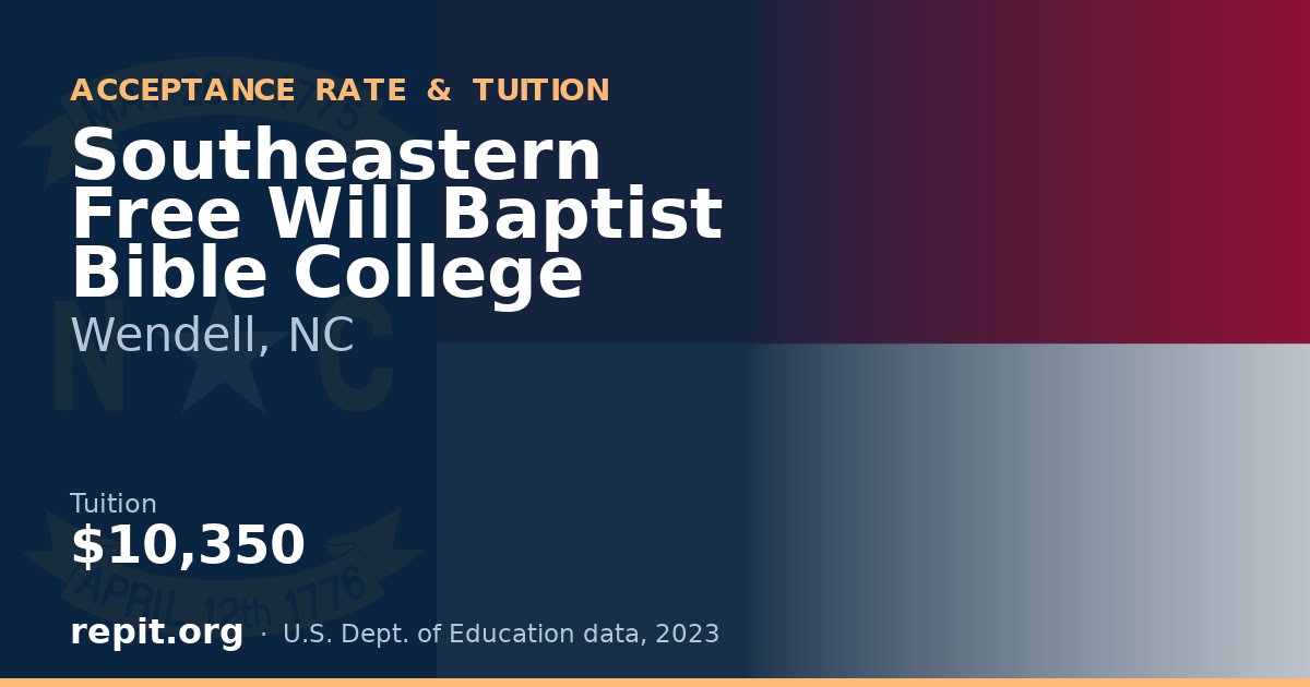 Southeastern Free Will Baptist Bible College — tuition $10,350
