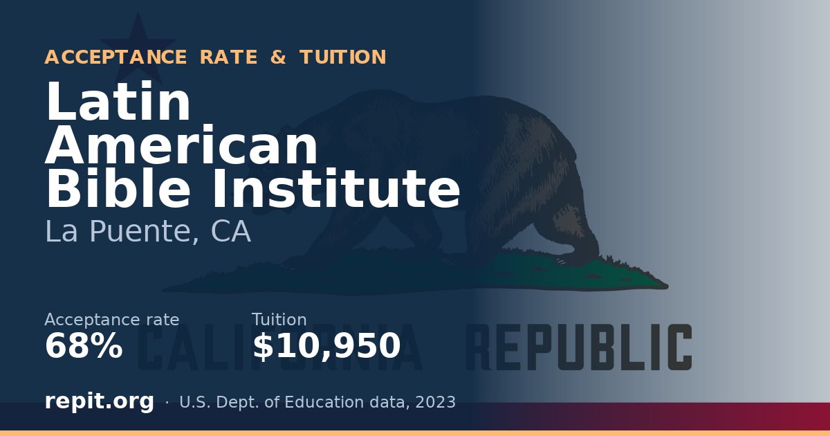 Latin American Bible Institute — acceptance rate 68%, tuition $10,950