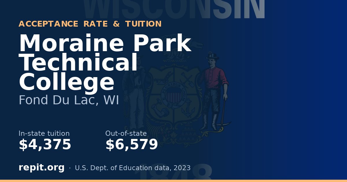Moraine Park Technical College — tuition $4,375 in-state, $6,579 out-of-state