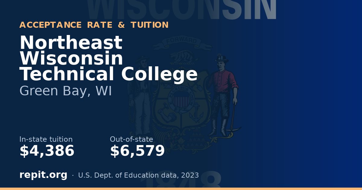 Northeast Wisconsin Technical College — tuition $4,386 in-state, $6,579 out-of-state