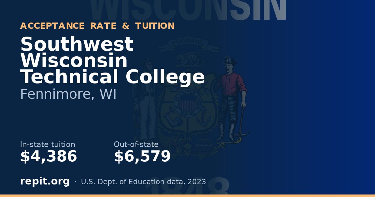 Southwest Wisconsin Technical College — tuition $4,386 in-state, $6,579 out-of-state