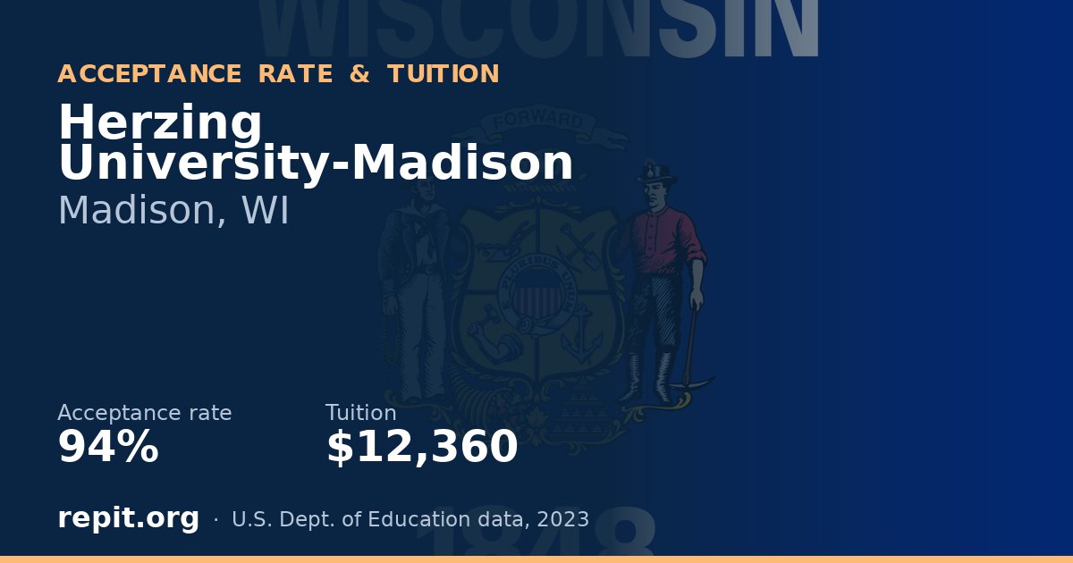 Herzing University-Madison — acceptance rate 94%, tuition $12,360
