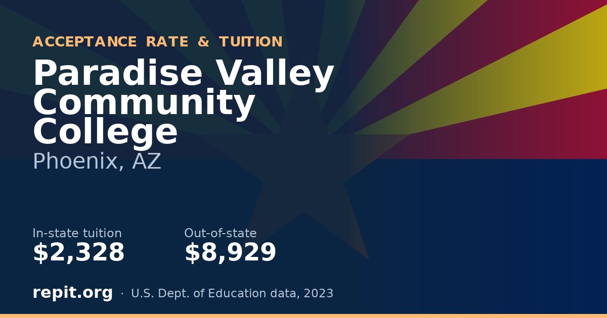 Paradise Valley Community College — tuition $2,328 in-state, $8,929 out-of-state
