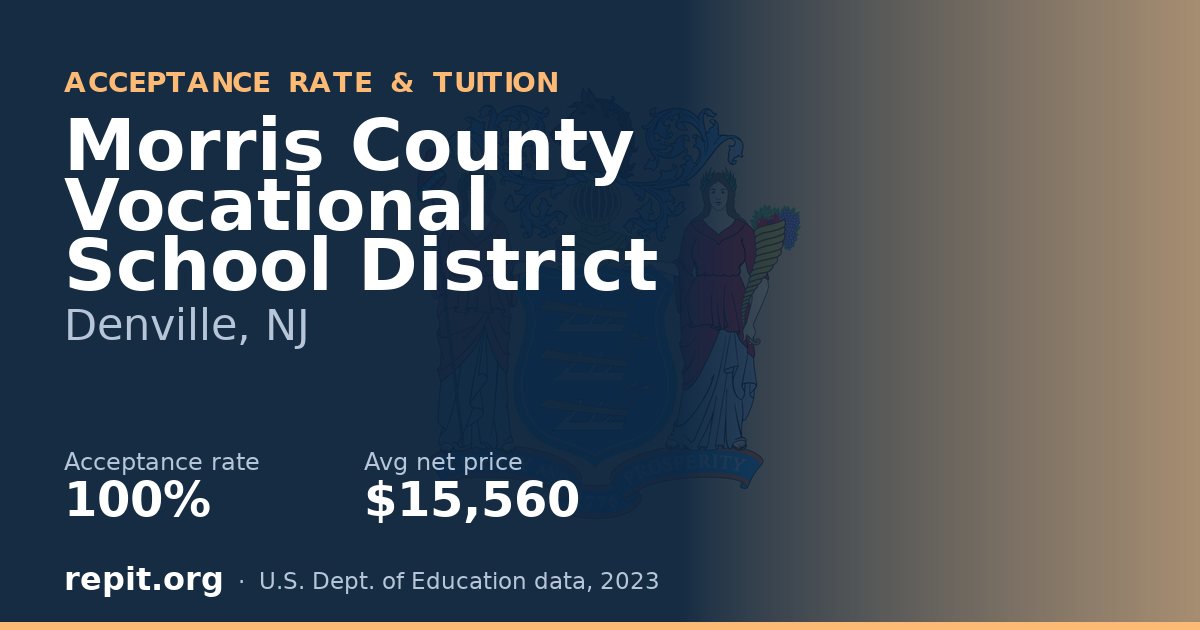 Morris County Vocational School District — acceptance rate 100%