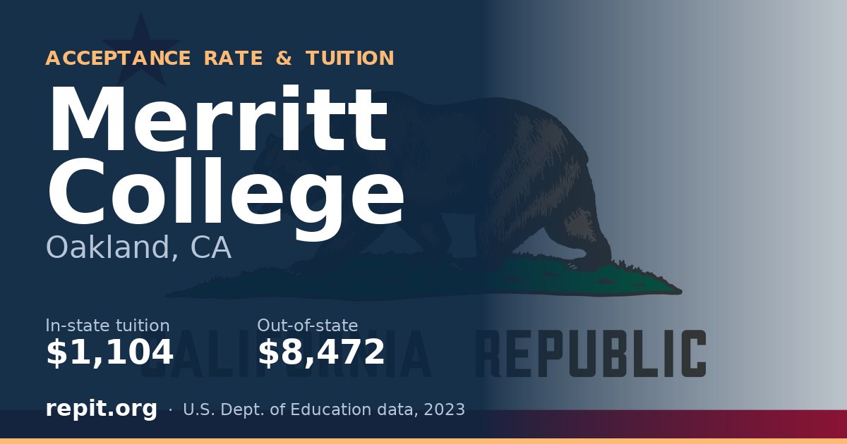 Merritt College — tuition $1,104 in-state, $8,472 out-of-state