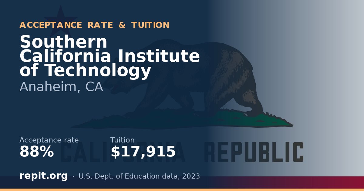 Southern California Institute of Technology — acceptance rate 88%, tuition $17,915