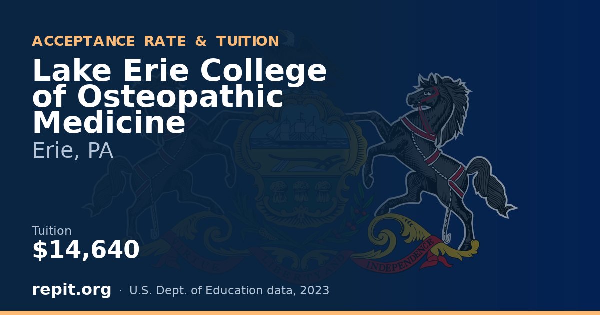 Lake Erie College of Osteopathic Medicine — tuition $14,640