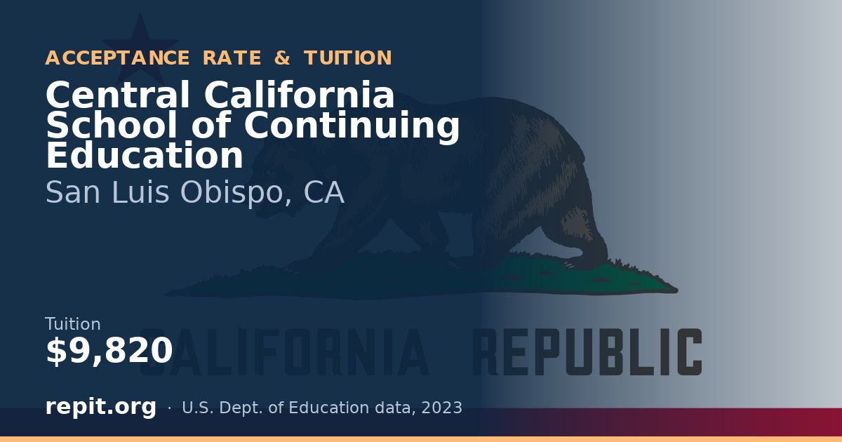 Central California School of Continuing Education — tuition $9,820