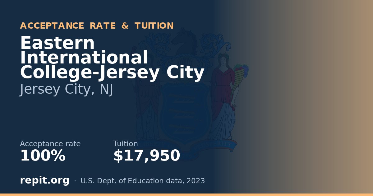 Eastern International College-Jersey City — acceptance rate 100%, tuition $17,950