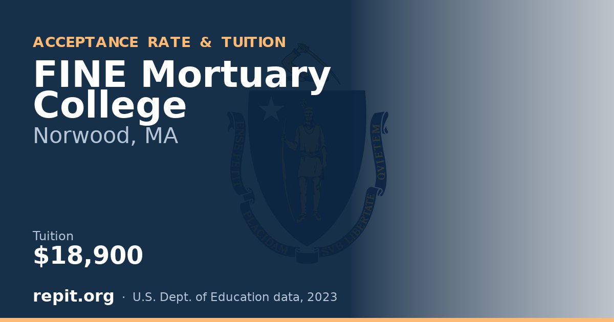 FINE Mortuary College — tuition $18,900