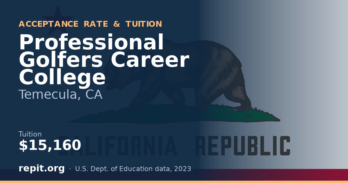 Professional Golfers Career College — tuition $15,160