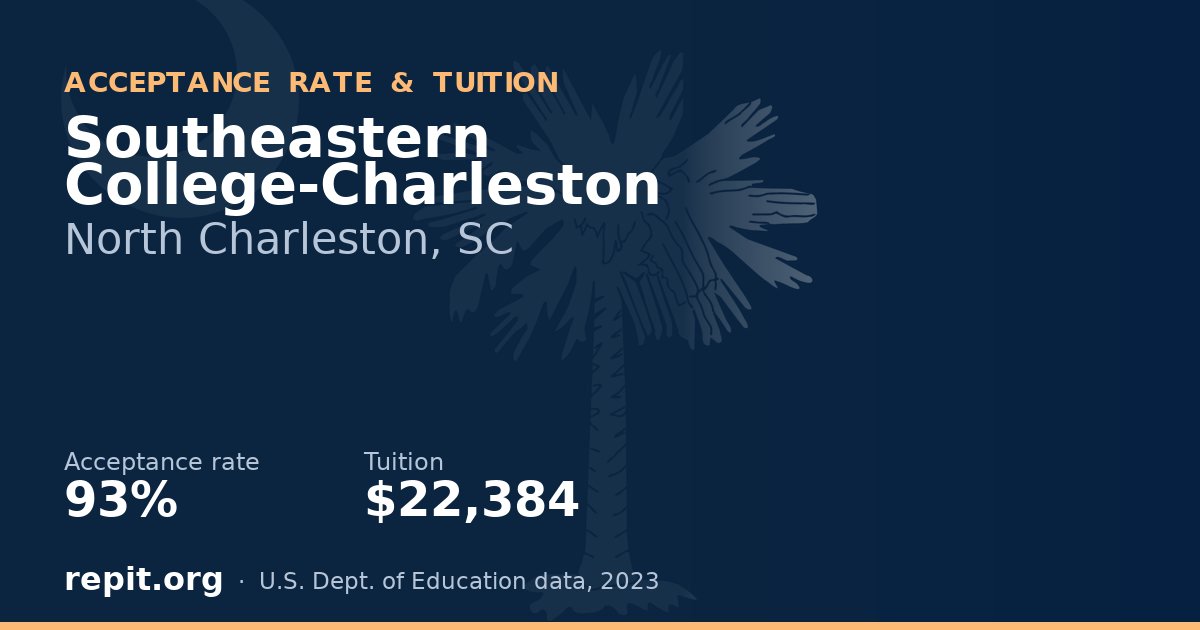 Southeastern College-Charleston — acceptance rate 93%, tuition $22,384