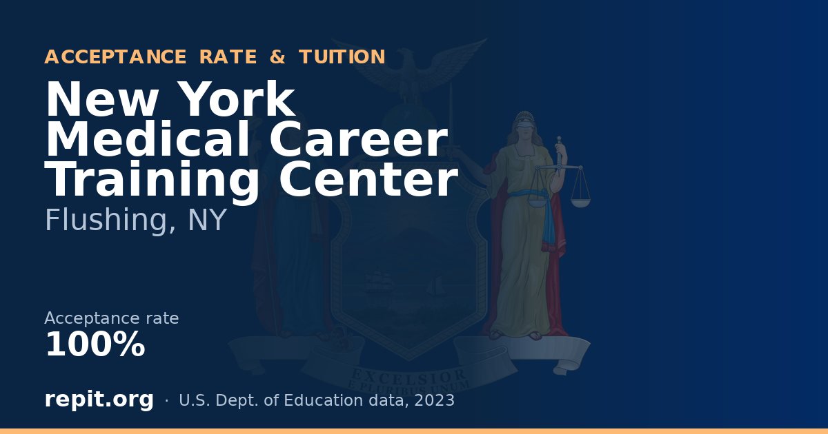New York Medical Career Training Center — acceptance rate 100%