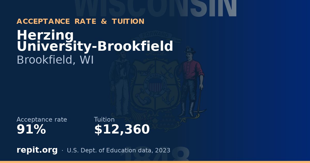 Herzing University-Brookfield — acceptance rate 91%, tuition $12,360