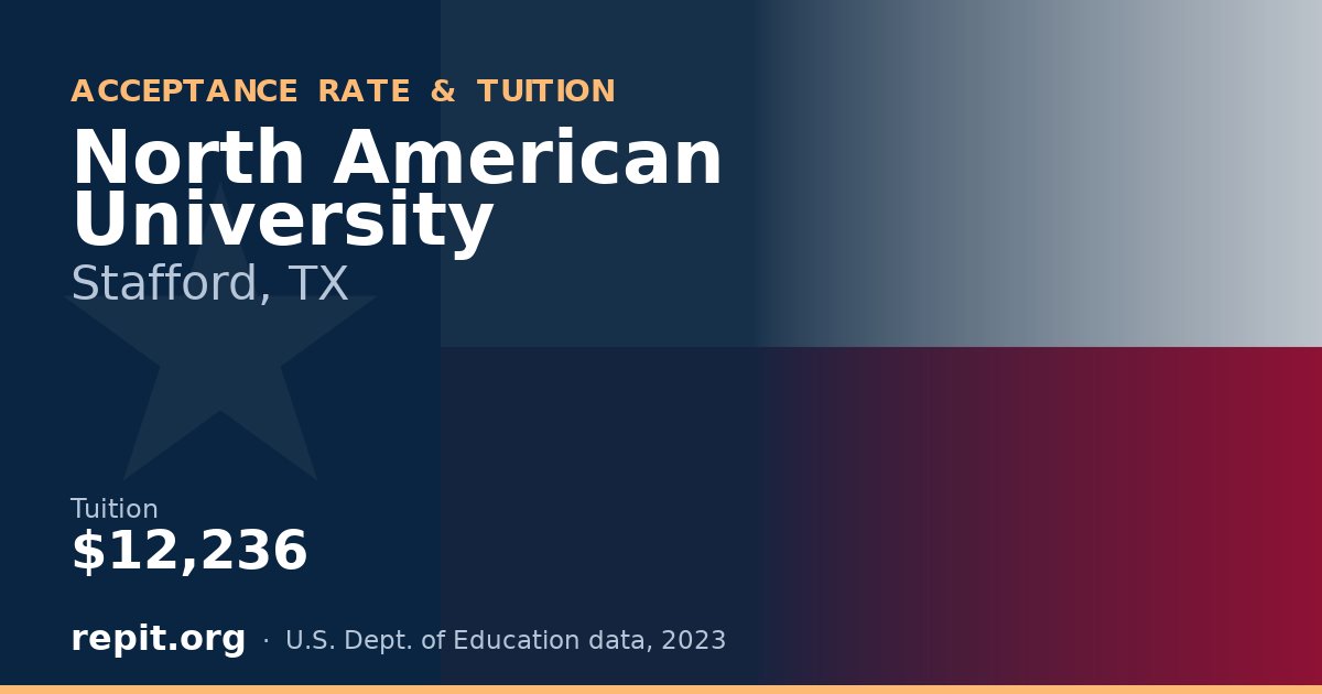 North American University — tuition $12,236