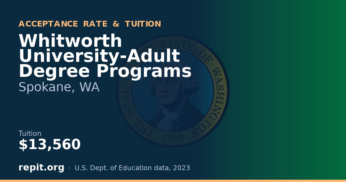 Whitworth University-Adult Degree Programs — tuition $13,560