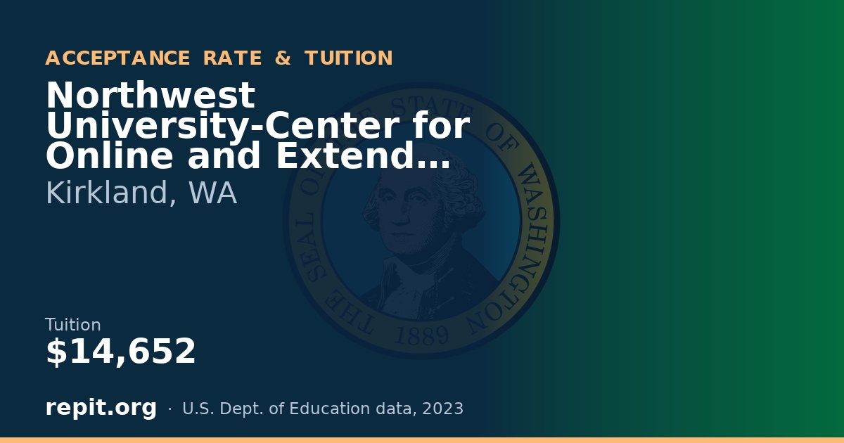 Northwest University-Center for Online and Extended Education — tuition $14,652