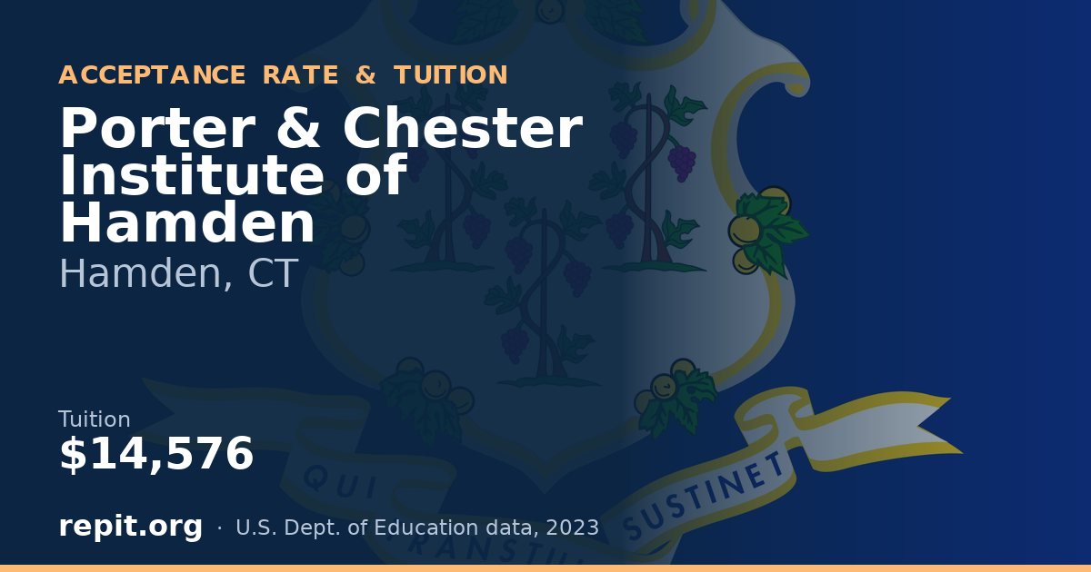Porter & Chester Institute of Hamden — tuition $14,576