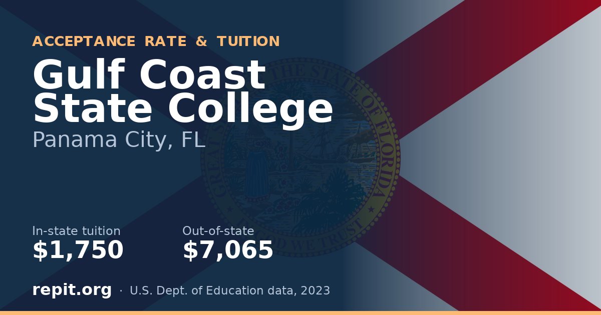 Gulf Coast State College — tuition $1,750 in-state, $7,065 out-of-state