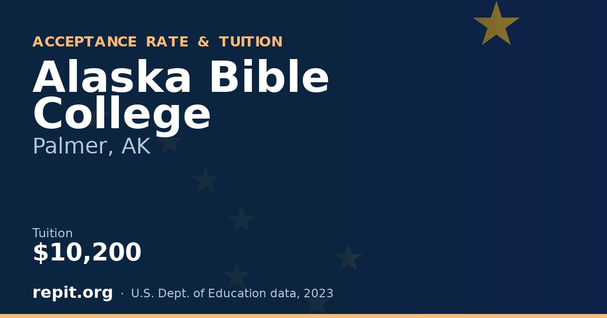 Alaska Bible College — tuition $10,200