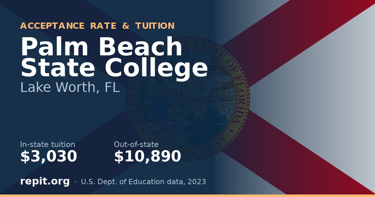 Palm Beach State College — tuition $3,030 in-state, $10,890 out-of-state