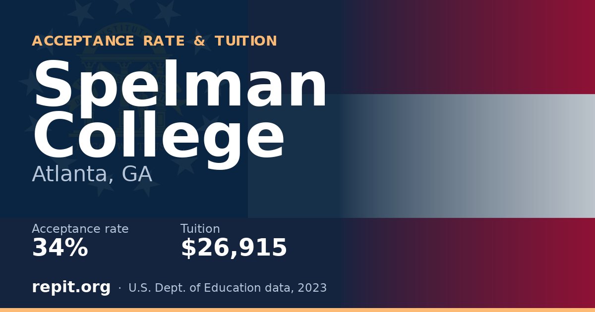 Spelman College — acceptance rate 34%, tuition $26,915