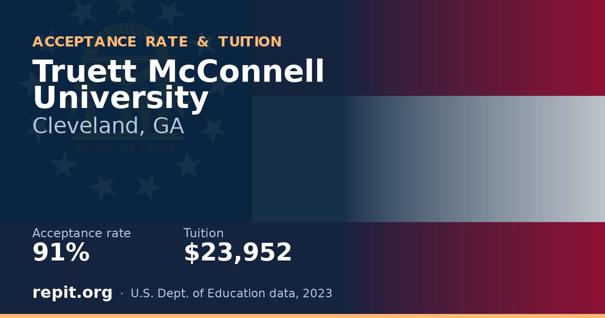 Truett McConnell University — acceptance rate 91%, tuition $23,952