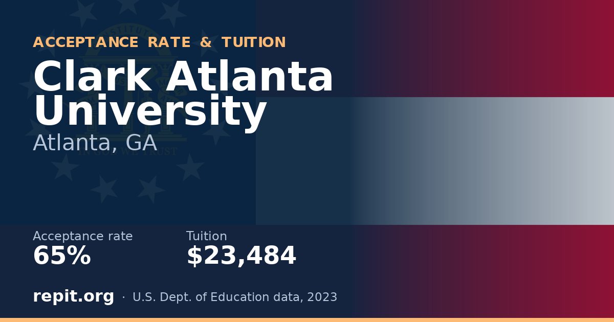 Clark Atlanta University — acceptance rate 65%, tuition $23,484