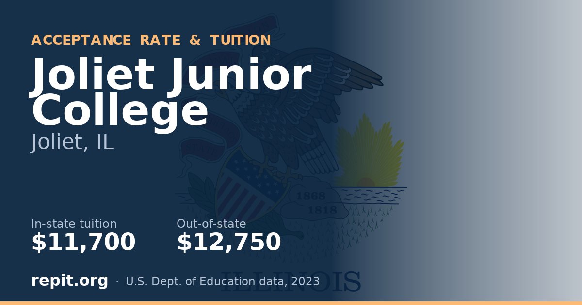 Joliet Junior College — tuition $11,700 in-state, $12,750 out-of-state
