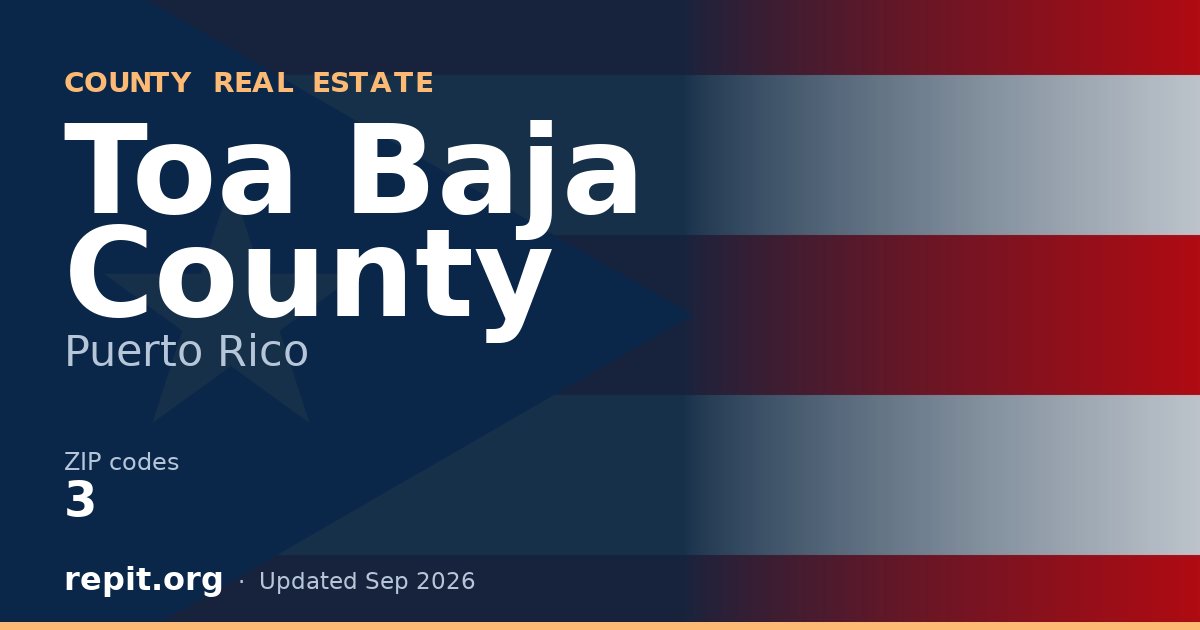 Toa Baja County, PR real estate