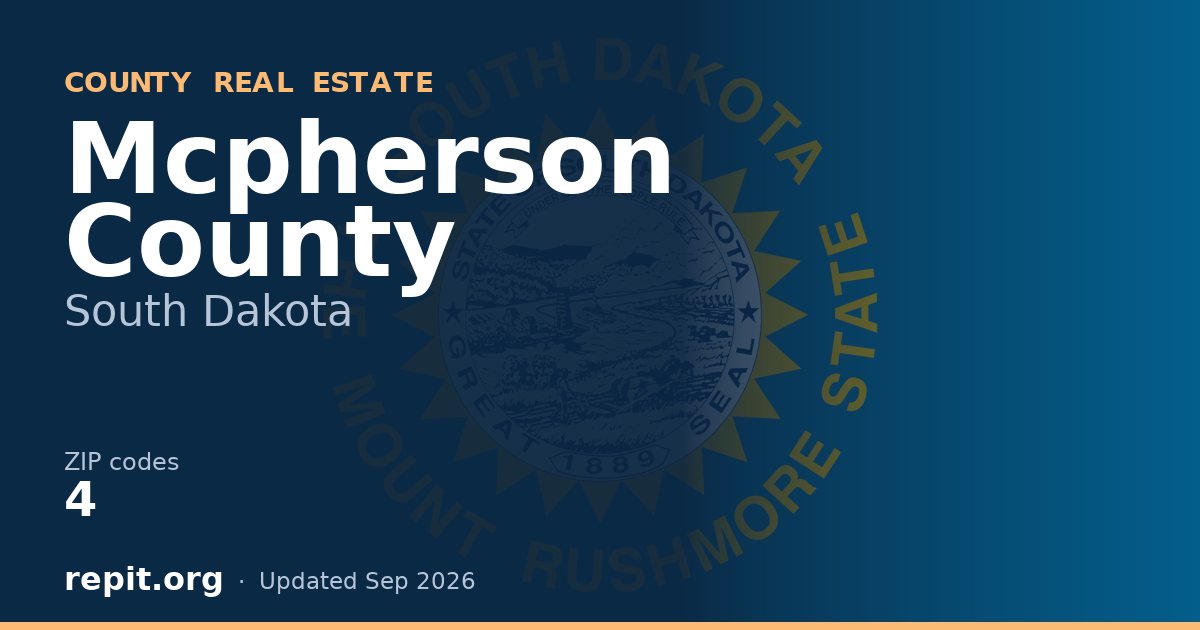 Mcpherson County, SD real estate