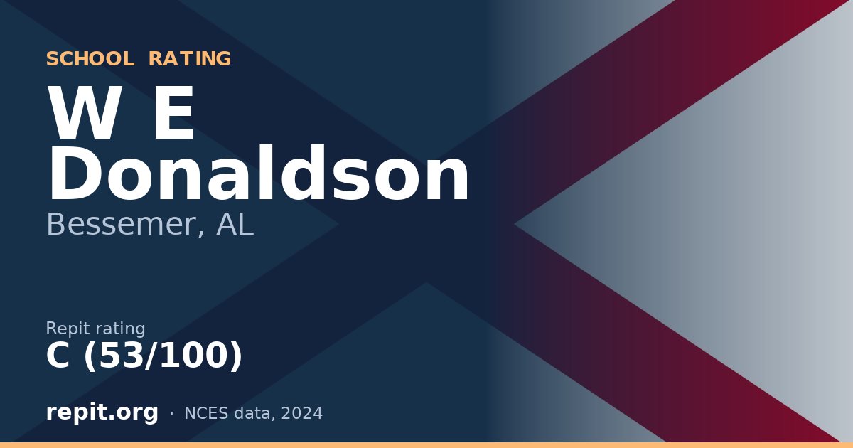 W E Donaldson, Bessemer, AL — Repit school rating C (53/100)